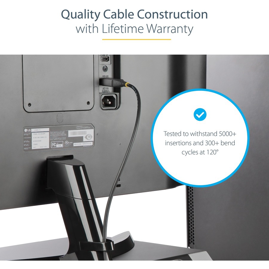 Thumbnail 5 of 8 for StarTech.com 6ft (2m) VESA Certified DisplayPort 1.4 Cable, 8K 60Hz HDR10, UHD 4K 120Hz Video, DP to DP Monitor Cord