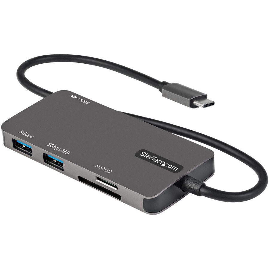 StarTech.com USB C Multiport Adapter 4K HDMI/PD/SD/MicroSD/3xUSB - USB Type-C Mini Dock - 12in Cable
