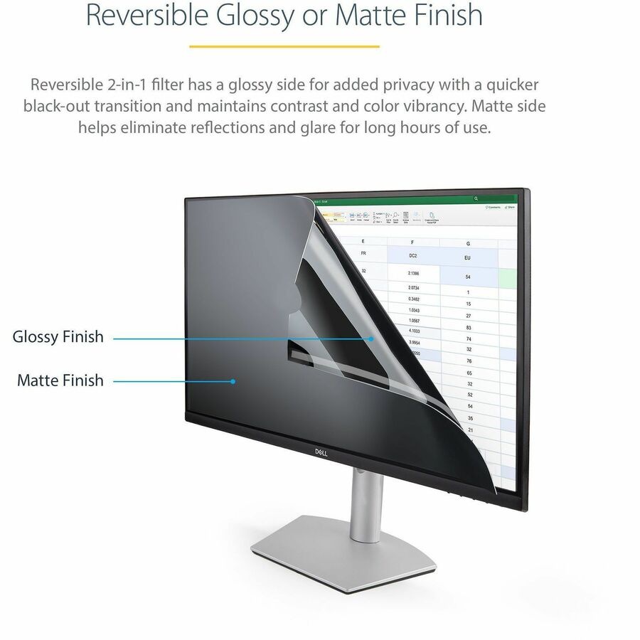 Thumbnail 3 of 7 for StarTech.com 18.5in Computer Monitor Privacy Screen, Privacy Screen Filter for Monitor, 18.5" Blue Light Filter