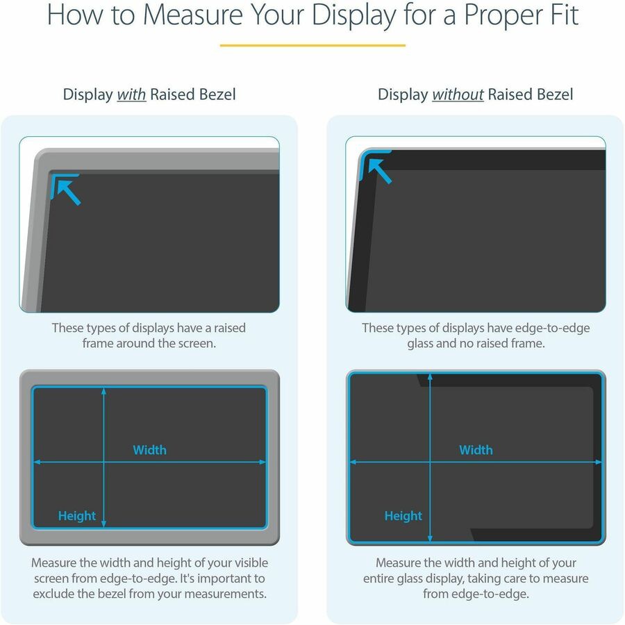 Thumbnail 4 of 7 for StarTech.com 18.5in Computer Monitor Privacy Screen, Privacy Screen Filter for Monitor, 18.5" Blue Light Filter