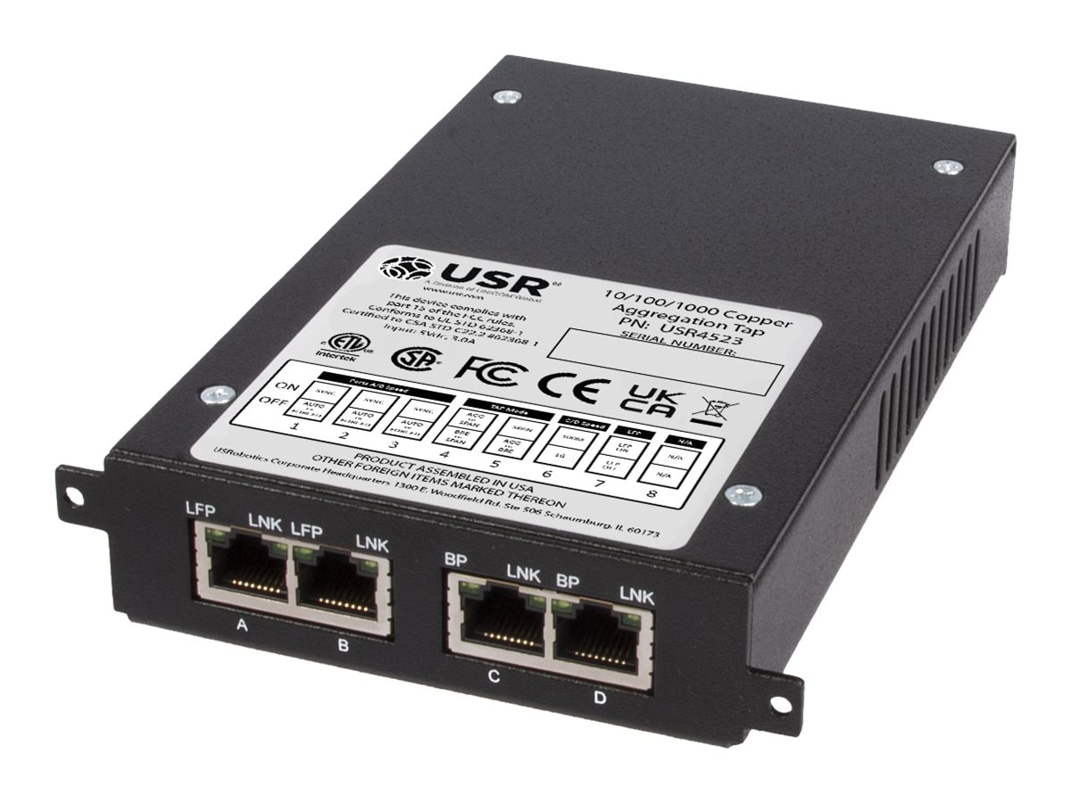 USRobotics Gigabit Ethernet Aggregation TAP - tap splitter - 1GbE