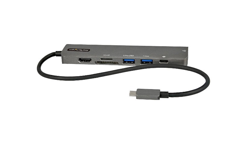 StarTech.com USB C Multiport Adapter, USB-C to 4K 60Hz HDMI 2.0, 100W PD Pass-through, SD, USB, GbE, USB Type-C Mini