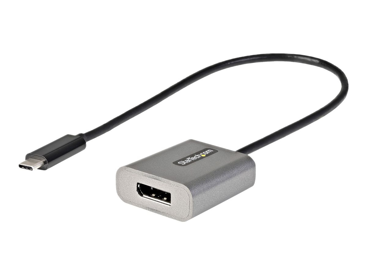 Câble USB-C vers adaptateur de station d’affichage 8K/4K 60 Hz DP 1.4 avec câble 12 po de StarTech.com