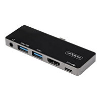 StarTech.com USB C Multiport Adapter, USB-C to 4K 60Hz HDMI, 100W PD Pass-Through, 3xUSB, Audio, USB-C Mini Dock,