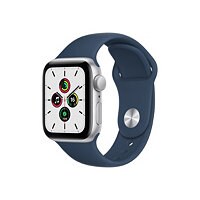 Apple Watch SE (GPS) - silver aluminum - smart watch with sport band - abys