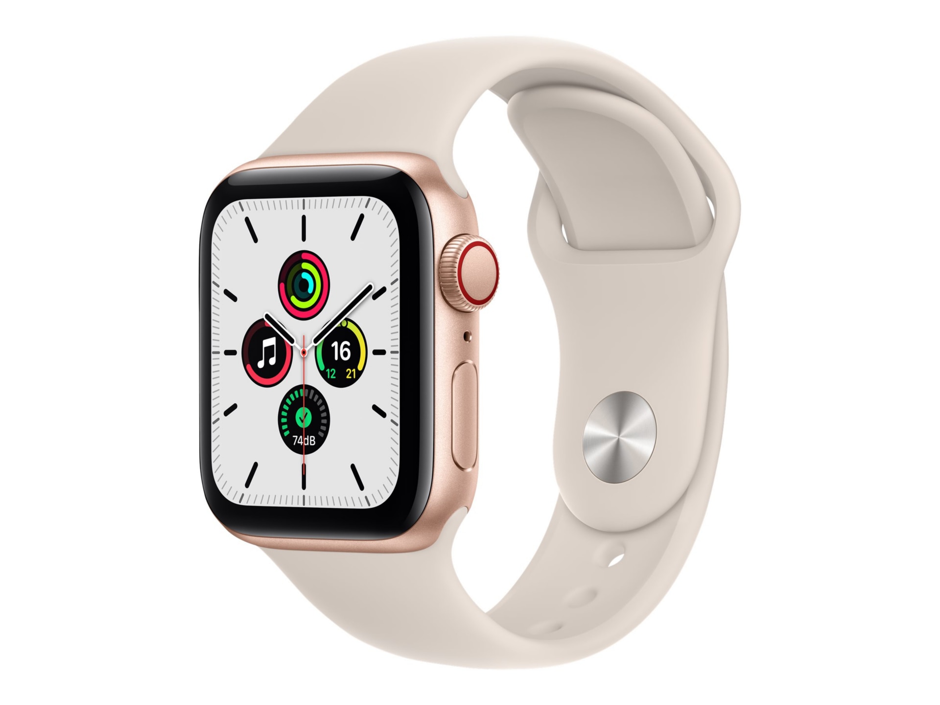 Apple Watch SE (GPS + Cellular) - gold aluminum - smart watch with sport ba