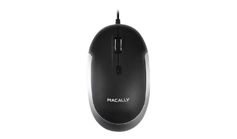 Macally DYNAMOUSESG - mouse - USB - black with space gray trim