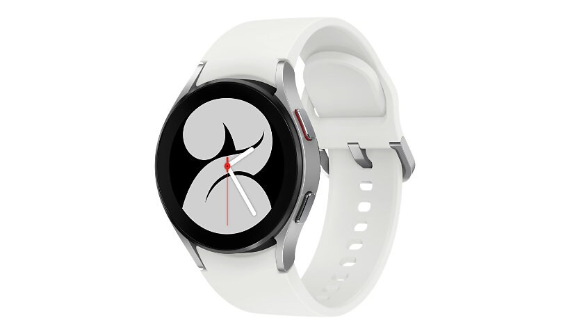 Samsung Galaxy Watch4 - silver - smart watch with sport band - white - 16 GB
