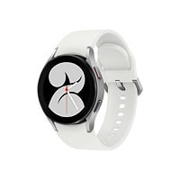 Samsung Galaxy Watch4 - silver - smart watch with sport band - white - 16 G