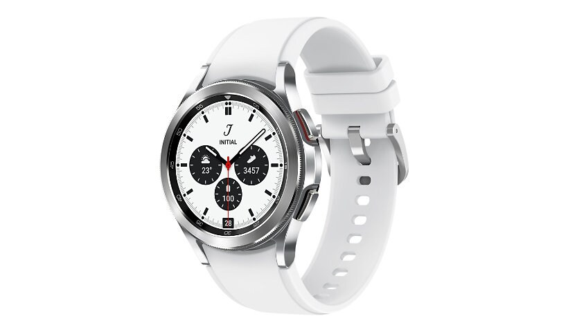 Samsung Galaxy Watch4 Classic - silver - smart watch with ridge sport band