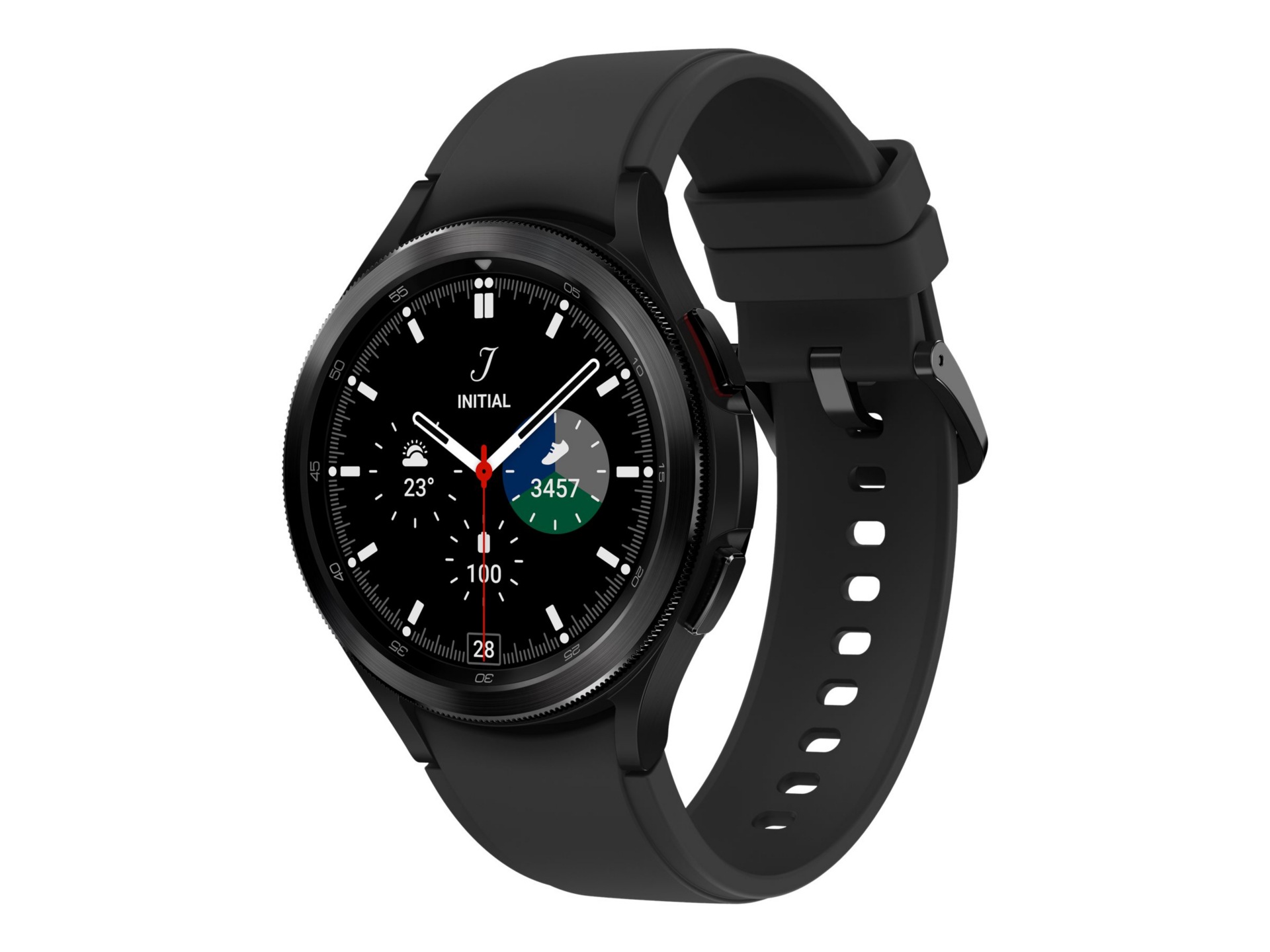 Samsung Galaxy Watch4 Classic - black - smart watch with ridge sport band - black - 16 GB