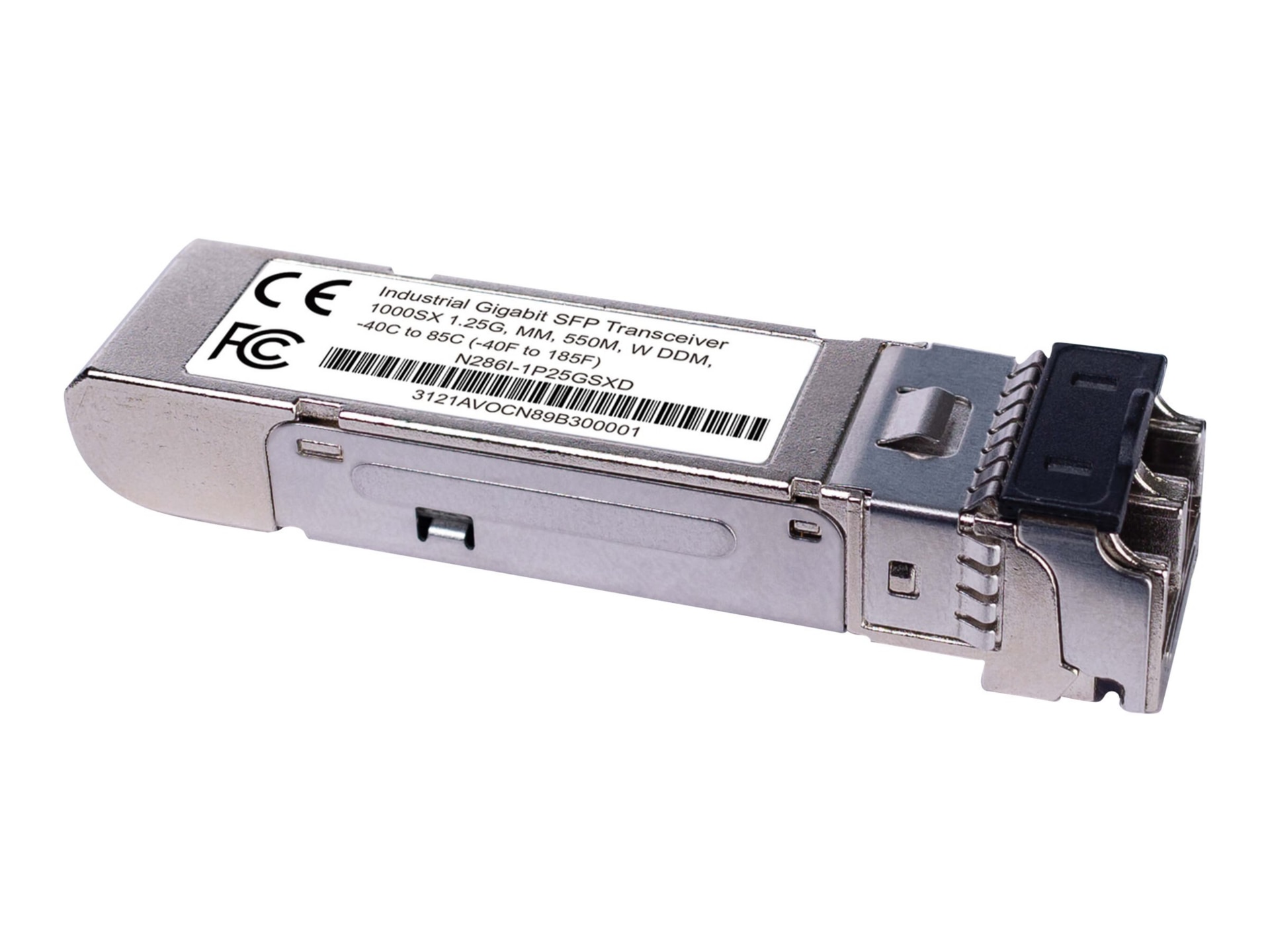 Tripp Lite Industrial Gigabit SFP Transceiver - 1000Base-SX, Multimode, LC Duplex, DDM, -40° to 85°C, 550 m (1,804 ft.)