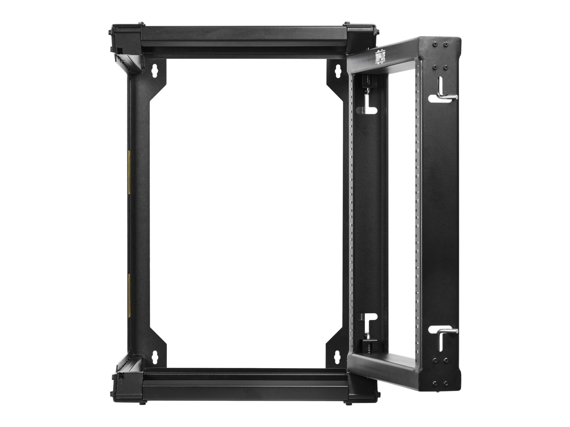 Tripp Lite SmartRack 12U Wall-Mount 2-Post Open Frame Rack, Hinged Front, Heavy Duty - rack - 12U