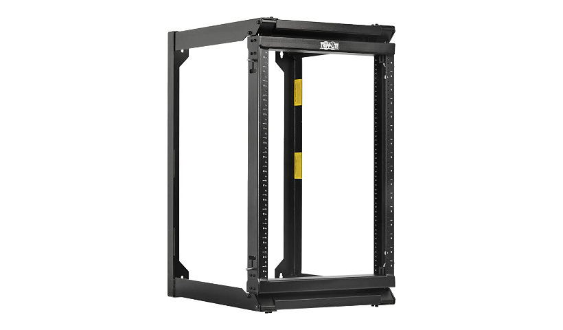 Tripp Lite SmartRack 16U Wall-Mount 2-Post Open Frame Rack, Hinged Front, Heavy Duty - rack - heavy duty - 16U