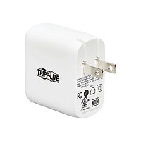 Tripp Lite USB C Wall Charger Compact GaN Technology 65W PD Charging White
