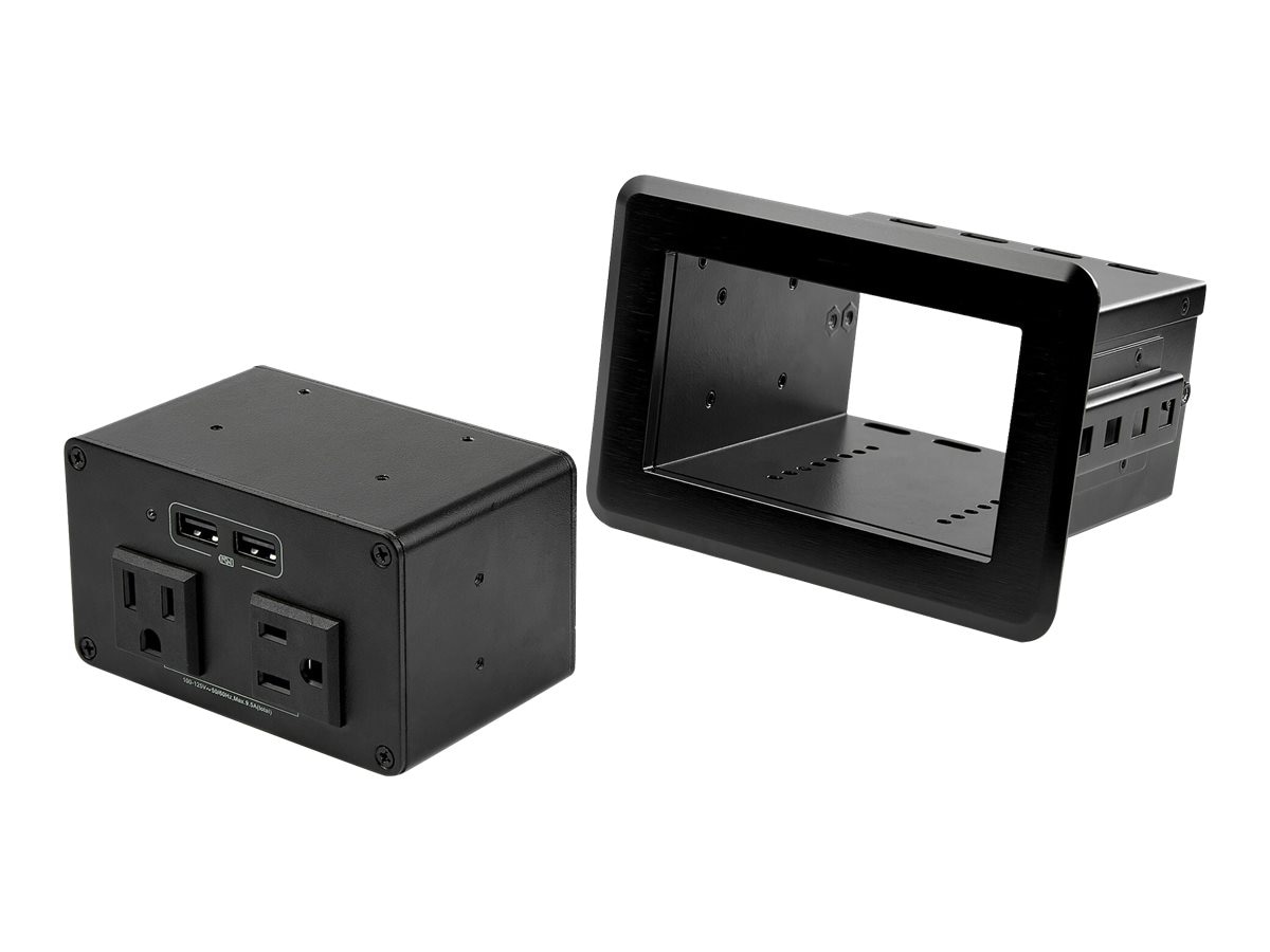 StarTech.com Conference Table Power Center, 2x AC, 2x USB-A BC 1.2 Charging