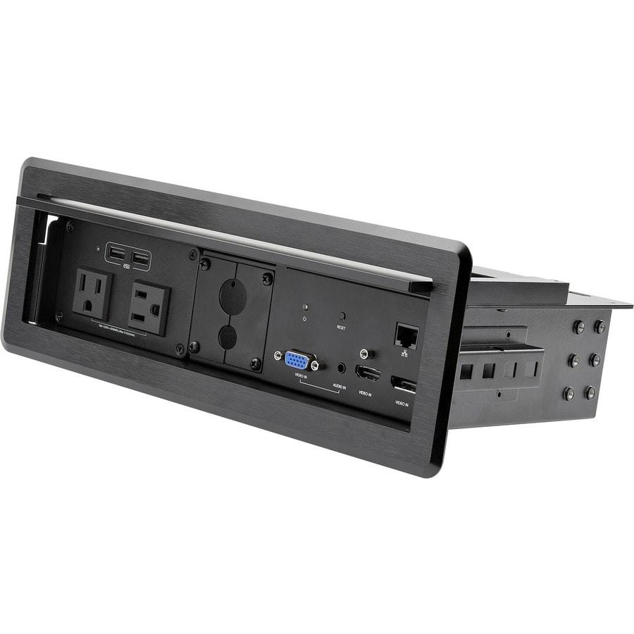 StarTech.com Conference Table Box for AV Connectivity and Power/Charging 4K HDMI/DP/VGA GbE Audio