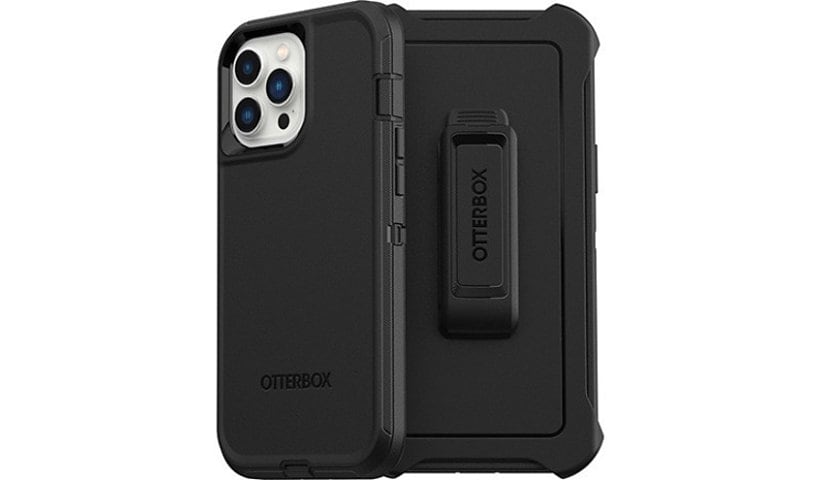 OtterBox Defender Rugged Carrying Case (Holster) Apple iPhone 13 Pro Max, iPhone 12 Pro Max Smartphone - Black