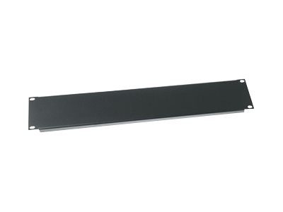 Middle Atlantic 2RU Blank Rack Panel - Steel and Flanged Blank Panel - Flat Black Powder Coat