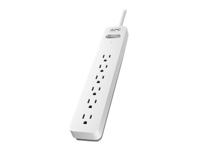 APC by Schneider Electric Essential SurgeArrest 6 Outlet 6 Foot Cord 120V, White and Grey