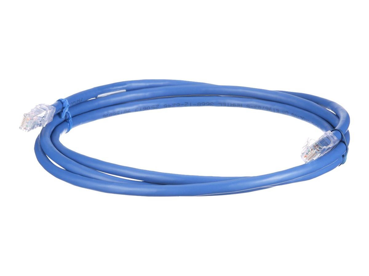 PanNet Cat 6A 24 AWG UTP Copper Patch Cord, 10 ft, Blue