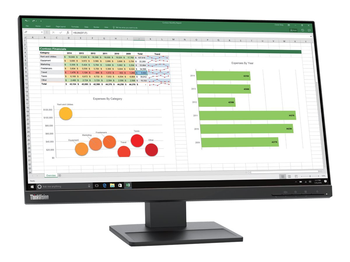 Lenovo ThinkVision E24q-20 - LED monitor - QHD - 24"