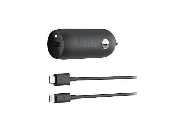BELKIN USB-C CAR CHARGER W/ LTG CBL