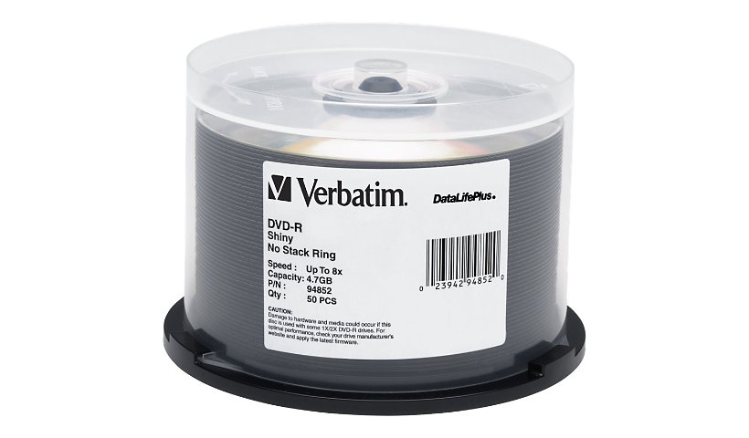 Verbatim DataLifePlus Shiny Silver DVD-R 50 Pack