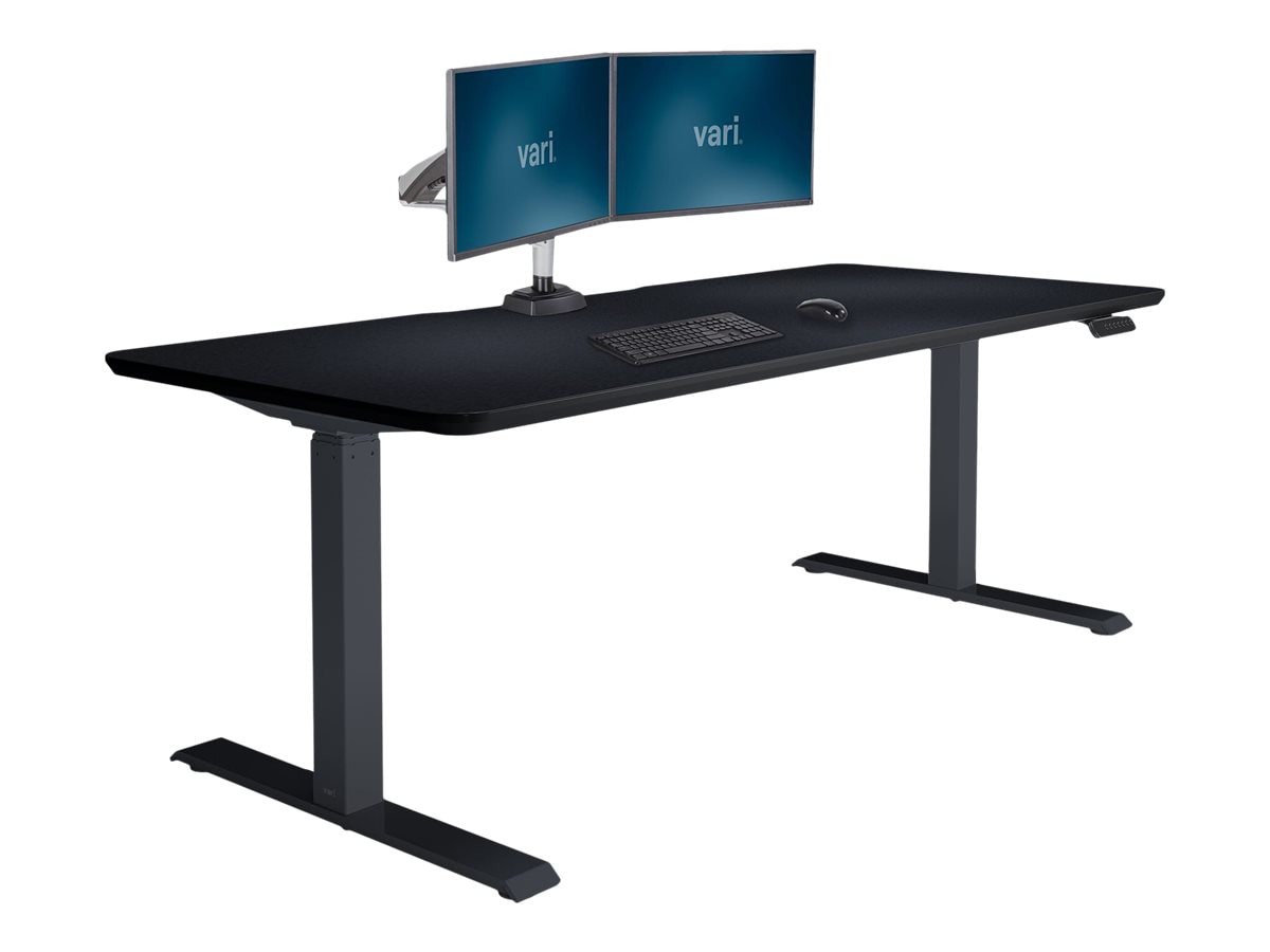 Vari - sit/standing desk - rectangular - black