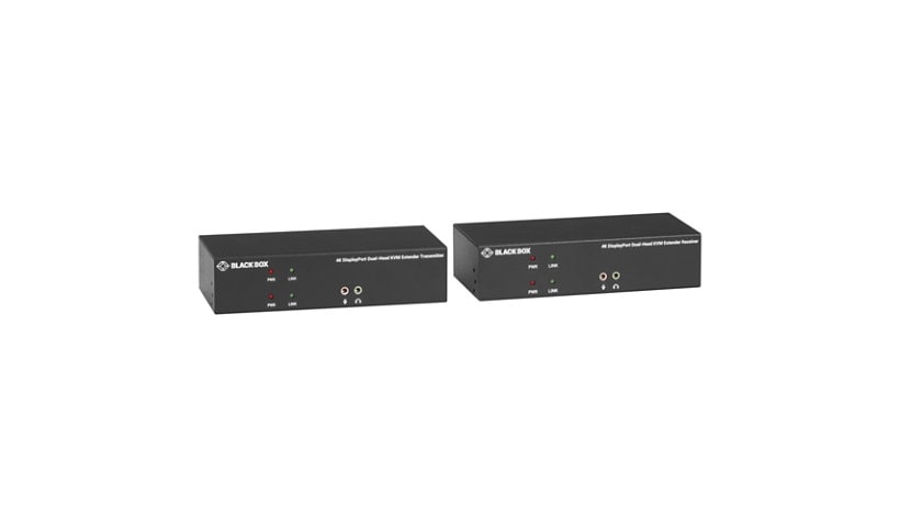 Black Box KVX Series KVM Extender over CATx - 4K, Dual-Head, DisplayPort, U