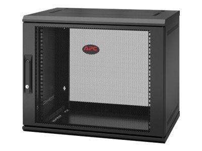 APC NetShelter 9U Wallmount Rack Enclosure Cabinet Single Hinged Switch Dep