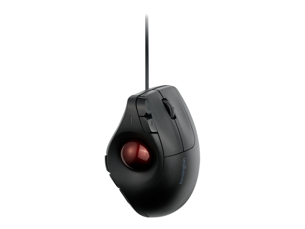 Kensington Pro Fit Ergo Vertical Wired Trackball - trackball - USB - black