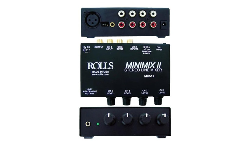 Rolls MX51s Mini Mix 2 analog mixer - 4-channel