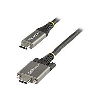Câble USB C 3 pi verrouillable à vis latérale de StarTech.com, 10 Gbit/s, 100 W/5A, mode DP Alt