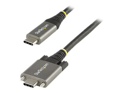 Câble USB C 20 po verrouillable à vis latérale de StarTech.com, 10 Gbit/s, 100 W, mode DP Alt