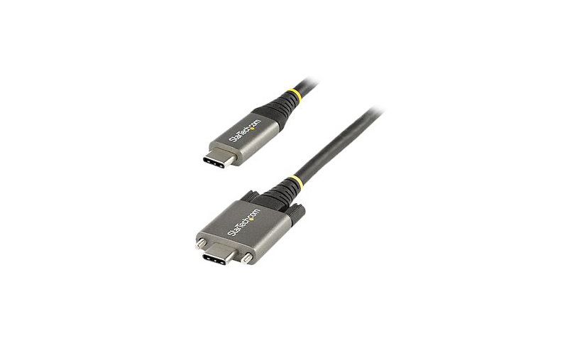 StarTech.com 20" 50cm Side Screw Locking USB C Cable 10Gbps, USB 3.1 Type-C Cable, 5A/100W PD, DP Alt Mode, Dual Screw