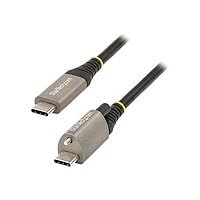 Câble USB C 3 pi verrouillable à vis supérieure de StarTech.com, 10 Gbit/s, 100 W/5A, mode DP Alt