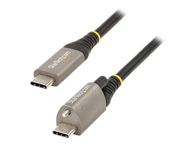 Câble USB C 20 po verrouillable à vis supérieure de StarTech.com, 10 Gbit/s, 100 W/5 A, mode DP Alt