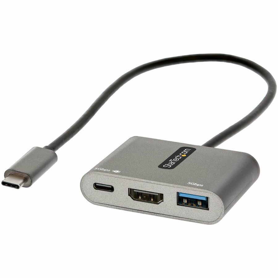USB C Multiport Adapter, to HDMI 4K, 100W PD Pass-Through, USB 3.0 Hub 5Gbps (1xType-C/1xA) - CDP2HDUACP2 - Stations & Port Replicators - CDW.com