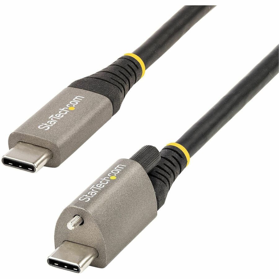StarTech.com 3ft 1m Top Single Screw Locking USB C Cable 10Gbps, USB 3.1 Type-C Cable, 5A/100W PD, DP Alt Mode, USB-C to
