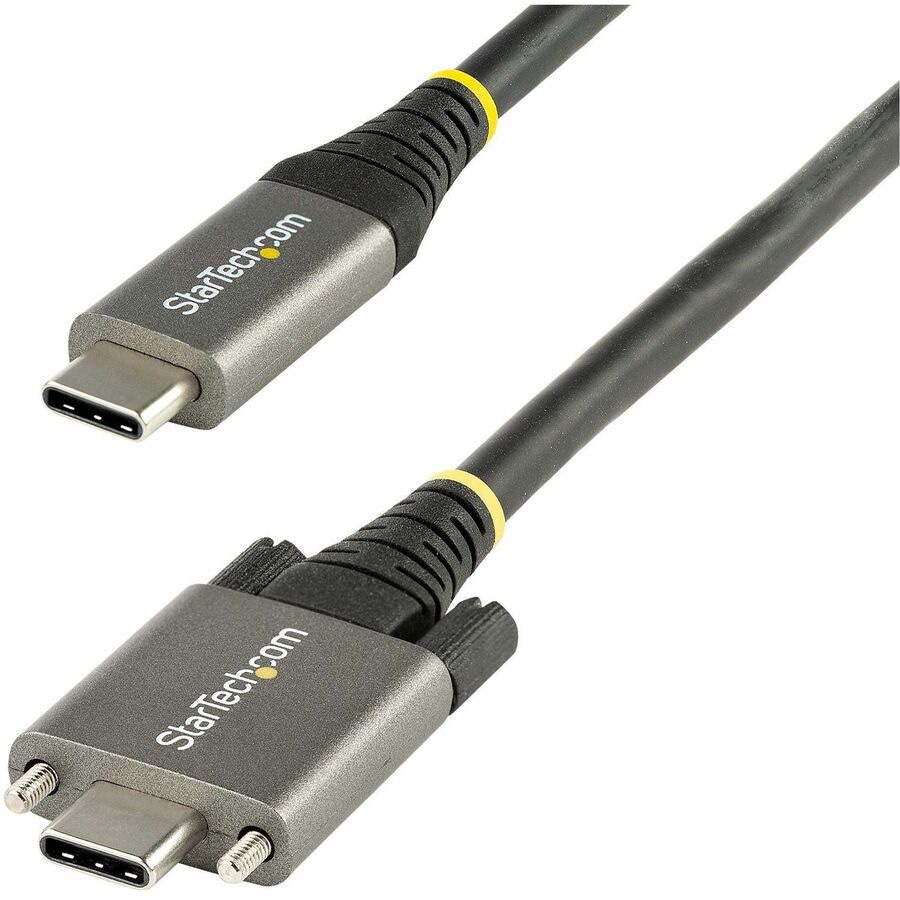 StarTech.com 3.3ft (1m) USB-C Cable, Side Screw Locking, USB 10Gbps, 100W (