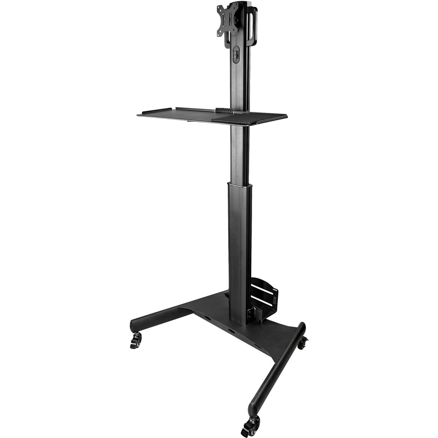 StarTech.com Mobile Workstation Cart with Mounts for Computer/CPU and Monitor - Height Adjustable