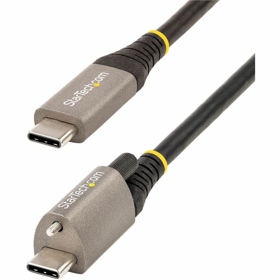 StarTech 50cm (20in) USB-C Cable, Top Screw Locking, USB 10Gbps, 100W (5A)