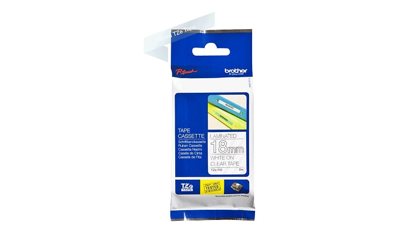 Brother TZe-145 - laminated tape - 1 cassette(s) - Roll (1.8 cm x 8 m)