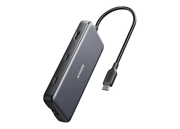 Anker PowerExpand 8-in-1 - docking station - USB-C - HDMI - GigE - A83830A3  - USB Hubs 