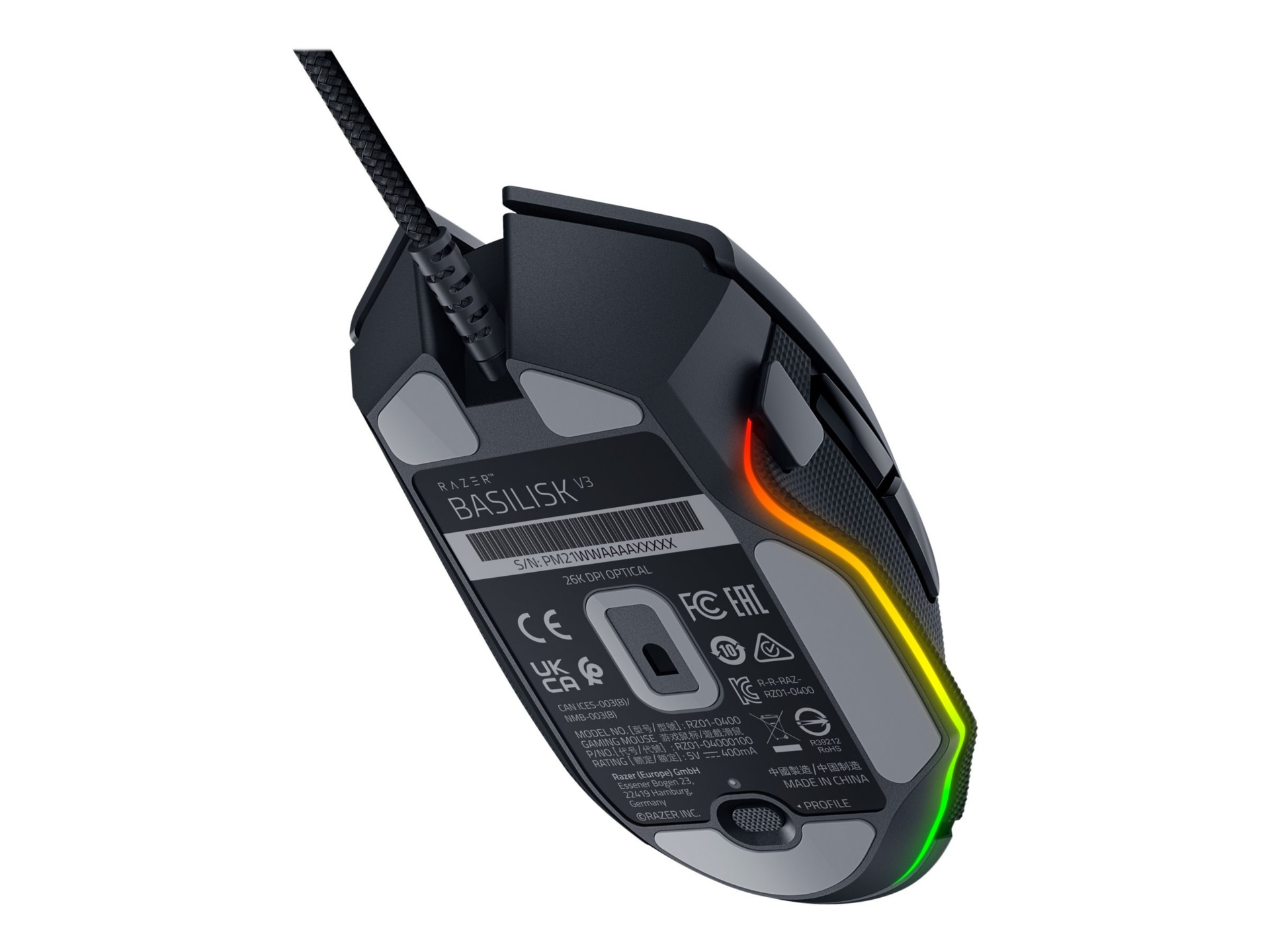 Thumbnail 6 of 12 for Razer Basilisk V3 - mouse - USB