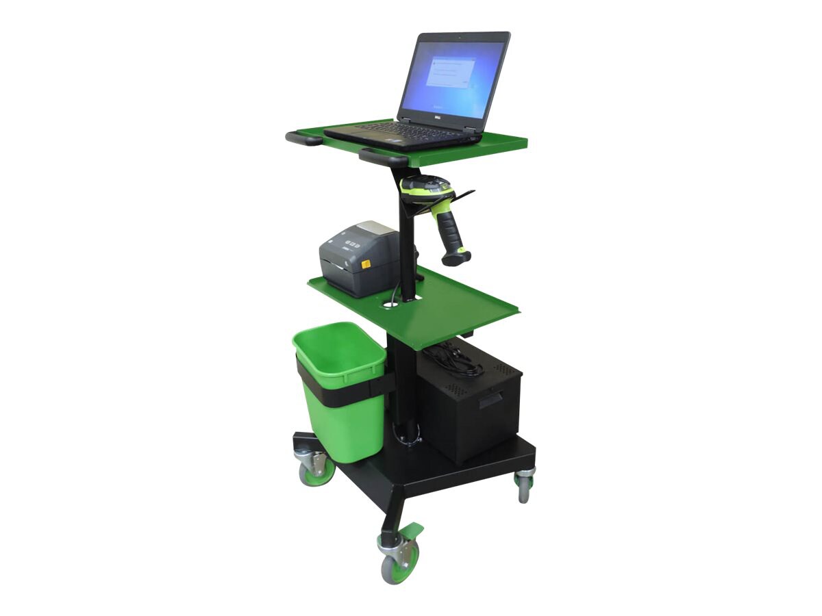 Newcastle Systems LT Series cart - for notebook / printer / scanner - green