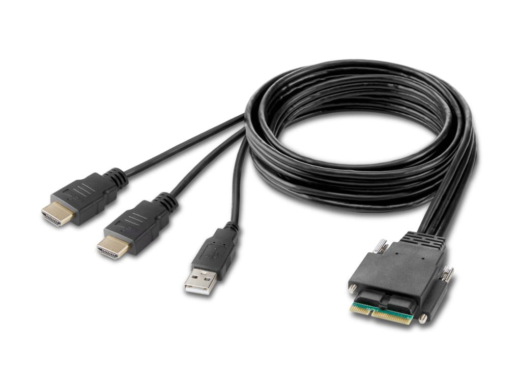 Belkin Modular Dual Head Host Cable - video / USB / audio cable - TAA Compliant - 6 ft