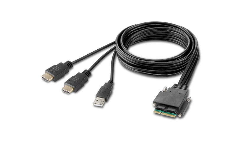 Belkin Modular Dual Head Host Cable - video / USB / audio cable - TAA Compliant - 6 ft