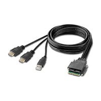 Belkin Modular Dual Head Host Cable - video / USB / audio cable - TAA Compl